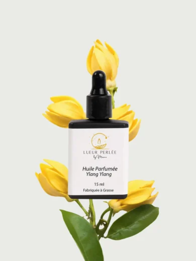 Huile parfumée bougie perlée Ylang Ylang.