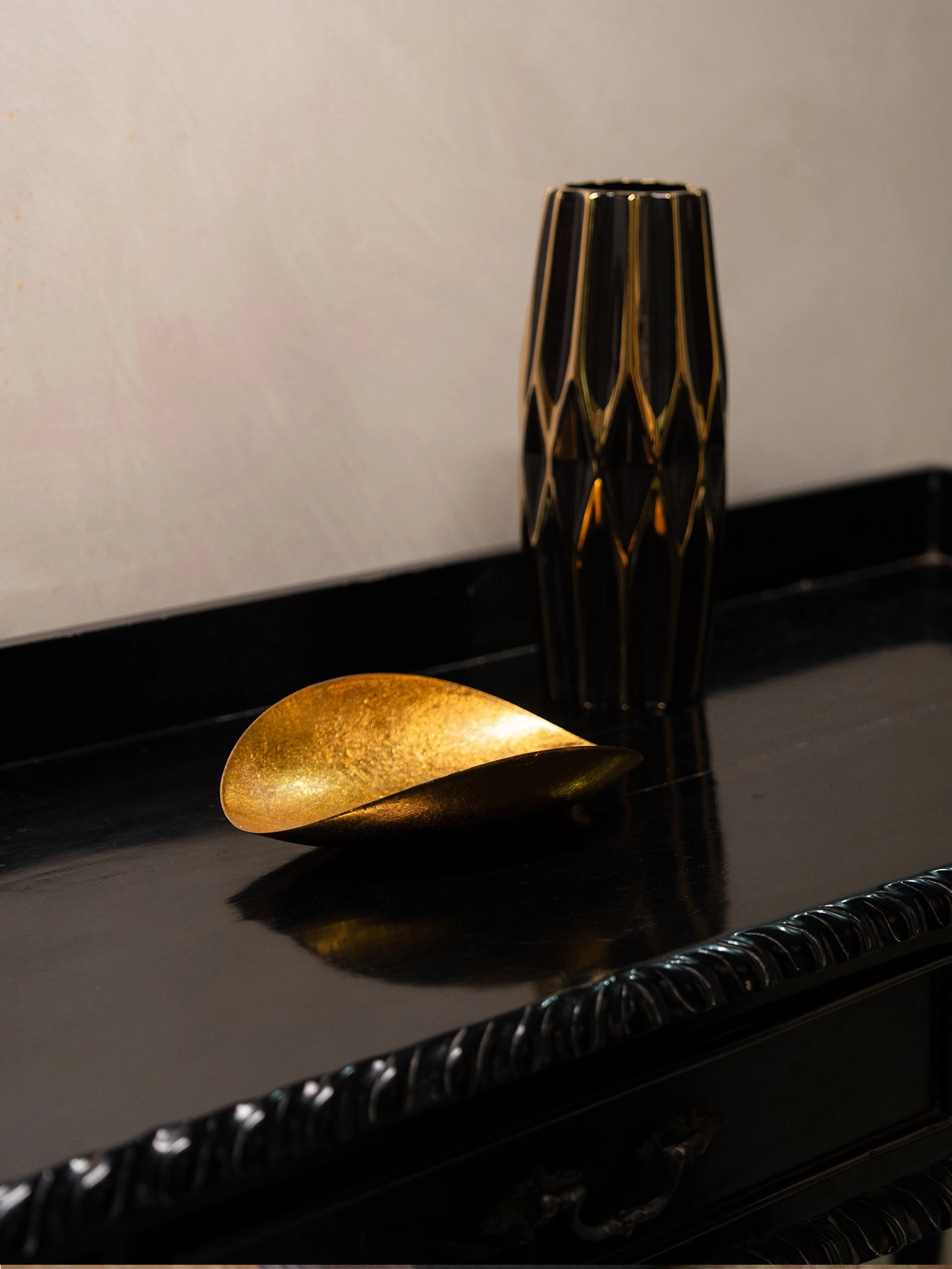 Contenant or Lueur Perlée pour bougie en perles Lueur Perlée.